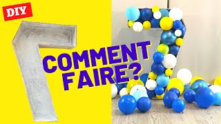 DIY Chiffre 7 en 3D avec du Carton en Ballons ( Deco Sympa pour