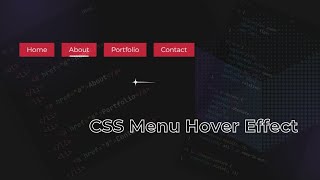 Awesome Menu Hover Effect With CSS #foryou #love #webdesign #html #css #coding #programming #csstips