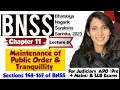 BNSS Lecture-8 | Section 148-167 BNSS | Maintenance of Public Order & Tranquillity | Chapter 12 BNSS