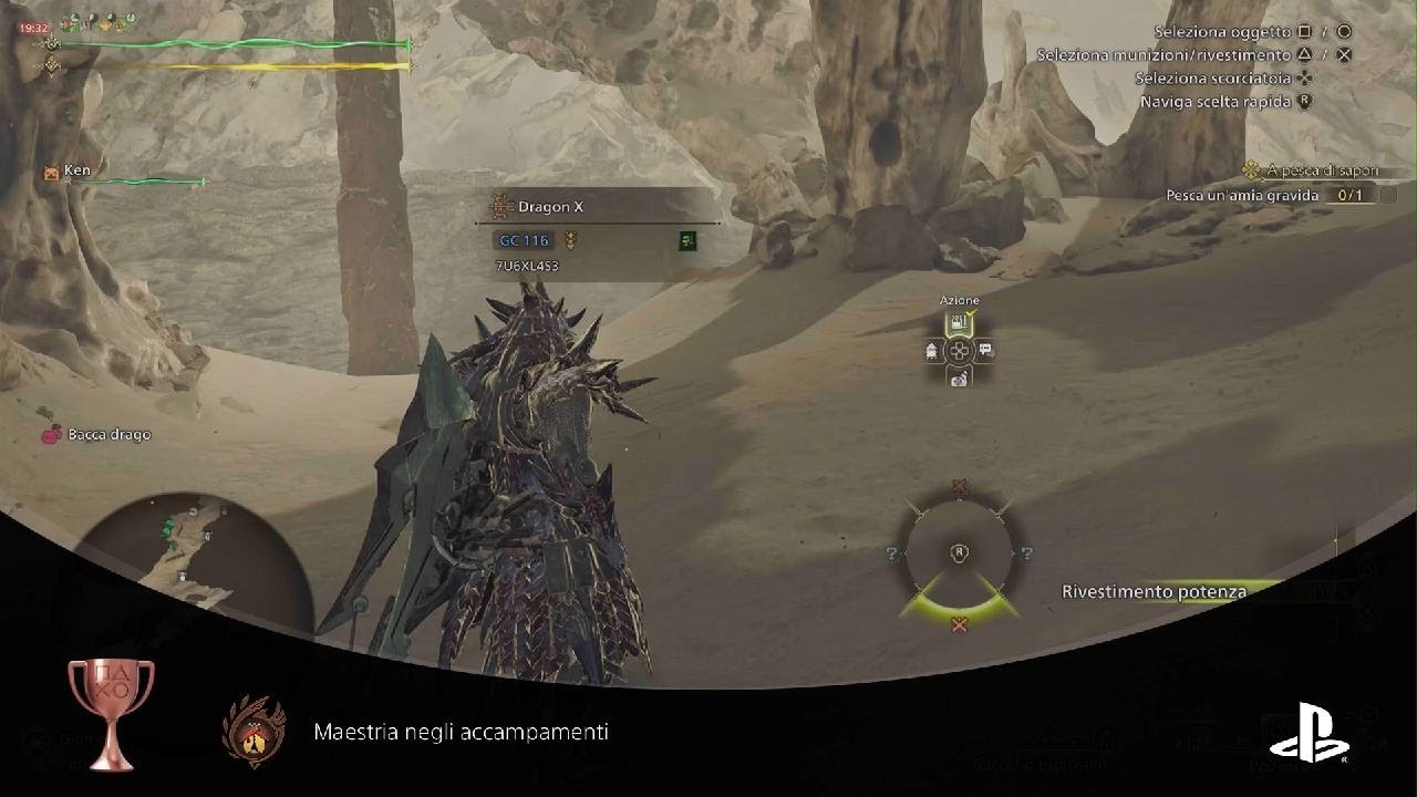 Monster Hunter Wilds PS5 ( Dragon X Trofeo bronzo: Maestria negli accampamenti )