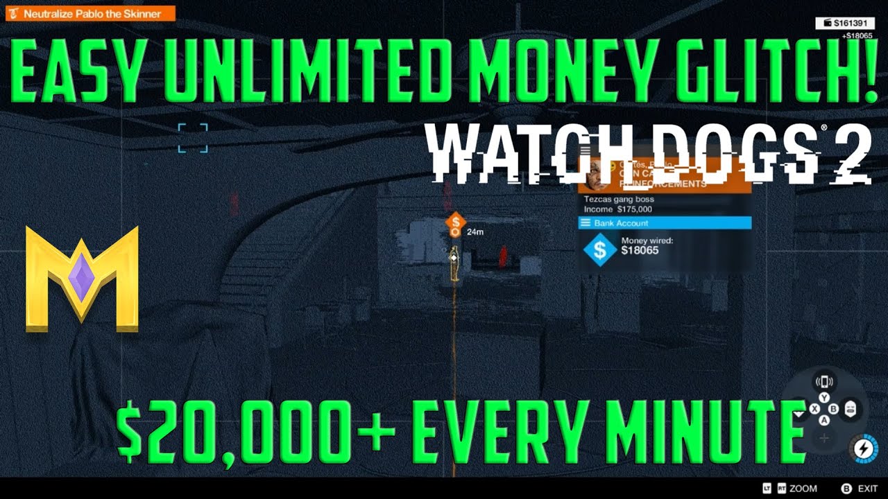 Watch Dogs 2 Glitches - EASY Unlimited Money Glitch - $20,000+ Per ...