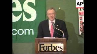 Forbes magazine calculates record number of billionaires