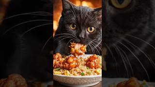Cat #asmr #food #ai #eatingsounds #mukbang #shortsfeed #eating #animation #cartoon #satisfying