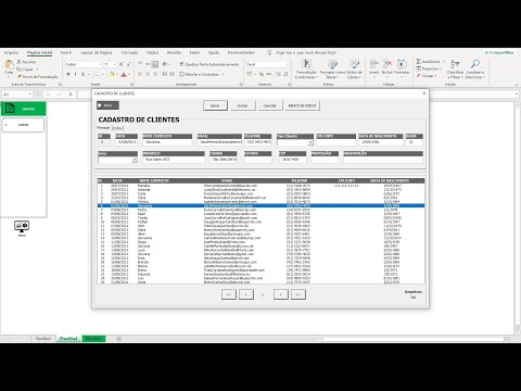 Planilha Cadastro de Clientes em Excel VBA
