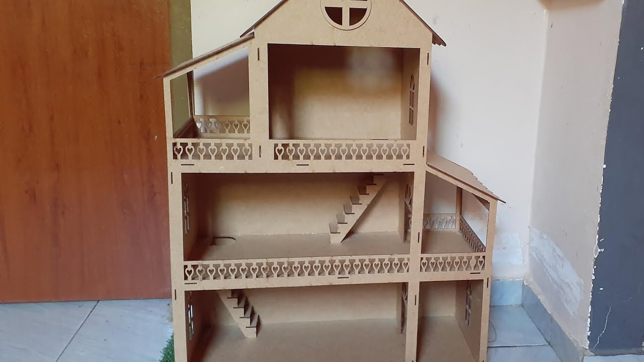 Casa para Boneca Barbie - Montagem [Tutorial] Atacadão do Artesanato MDF 