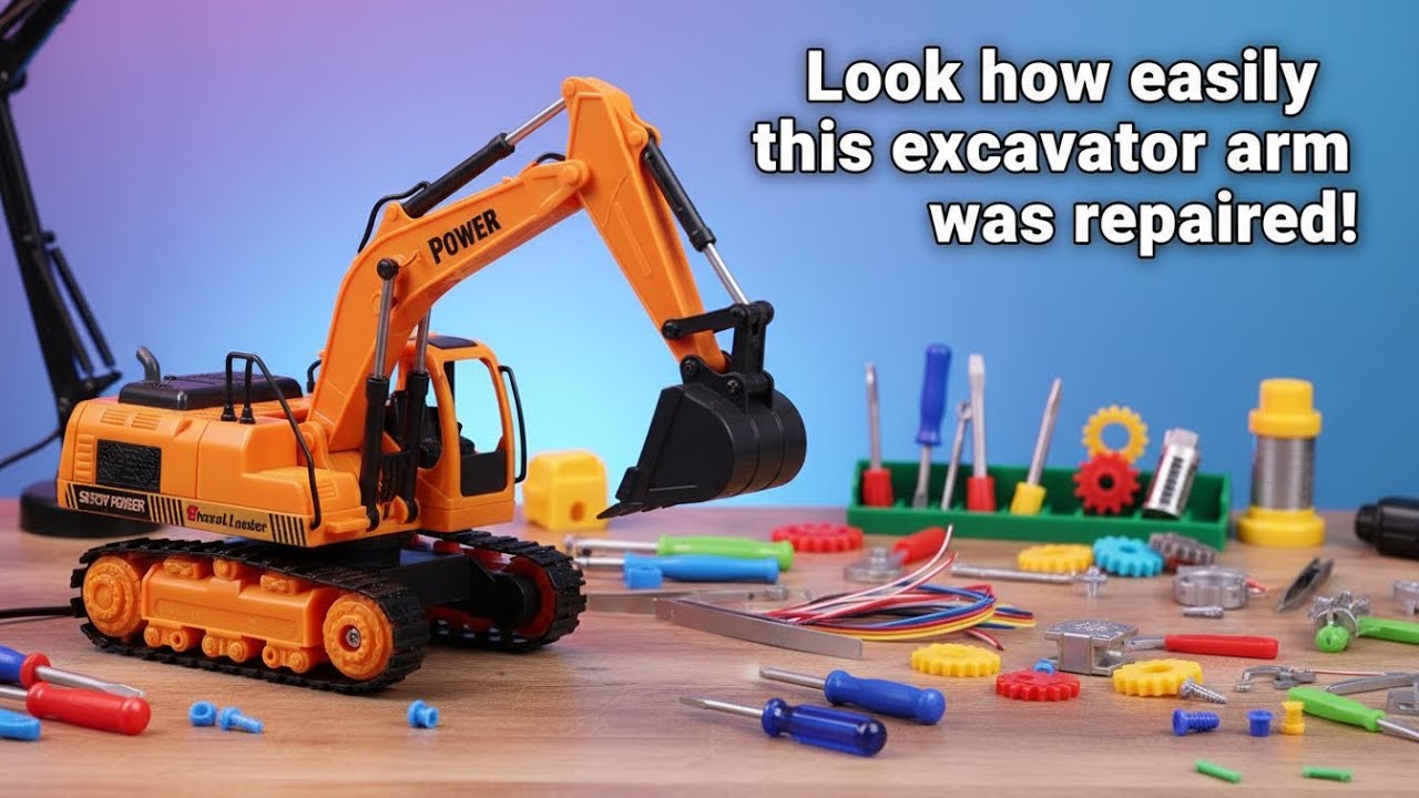 Fixing a Toy Excavator Arm That Stopped Working!