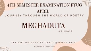 Meghadutacalicut Universityjourney Through The World Of Poetry4thsemfyug