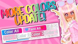 ROYALE HIGH UPDATE! YOU CAN COLOR MORE OF YOUR ITEMS WITH MORE SLOTS! Royale High Tea! screenshot 4