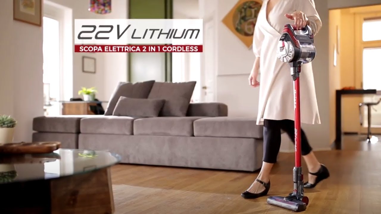 Scopa Elettrica Senza Fili 22V Lithium - Ariete 2767 - YouTube