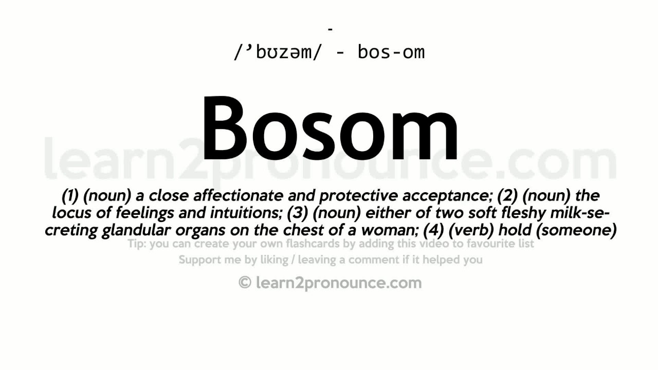 Pronunciation of Bosom  Definition of Bosom 