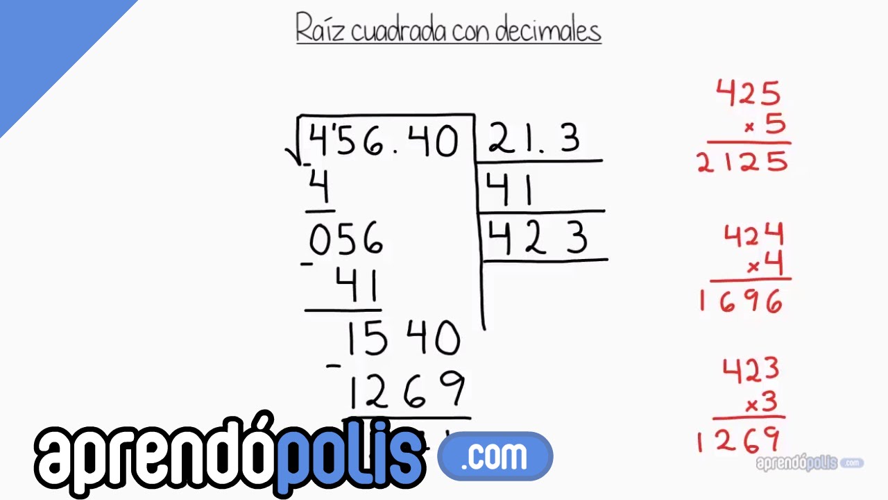 Como resolver las raices cuadradas