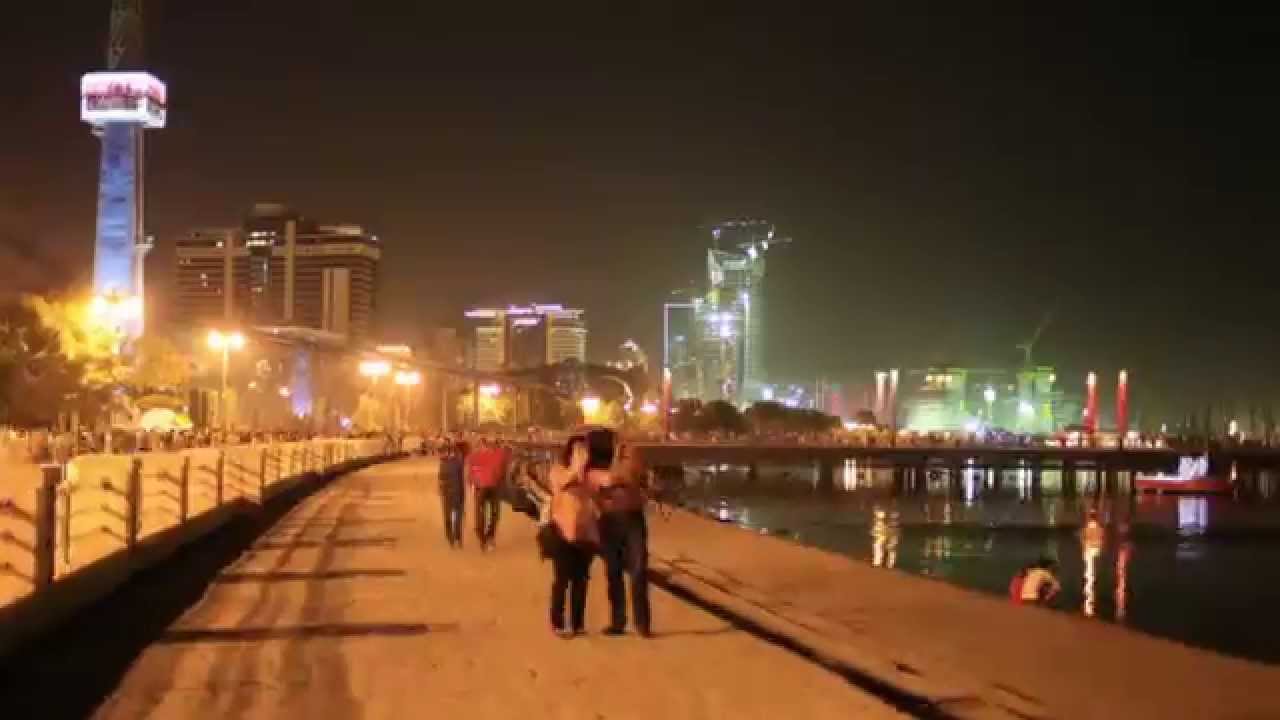 Baku 2015. Nightlife. Time-lapse - YouTube