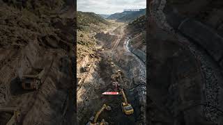 From river flow to a powerful dam—pure engineering genius 💧 #Construction #engineering