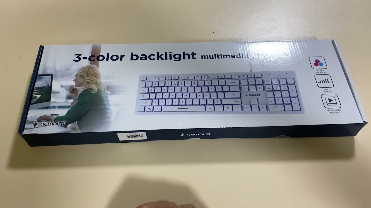 Распаковка клавиатуры Gembird KB-UML3-01-W-UA из Rozetka