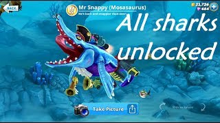 All Sharks Unlocked - Hungry Shark World