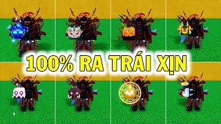 Tổng hợp lệnh RANDOM trái ác quỷ XỊN Kitsune, T-Rex, Dragon, Leopard trong Blox Fruits - Roblox