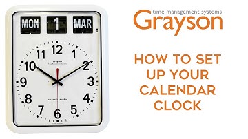 How to set up a Grayson or Twemco Calendar clock. BQ12a Model.