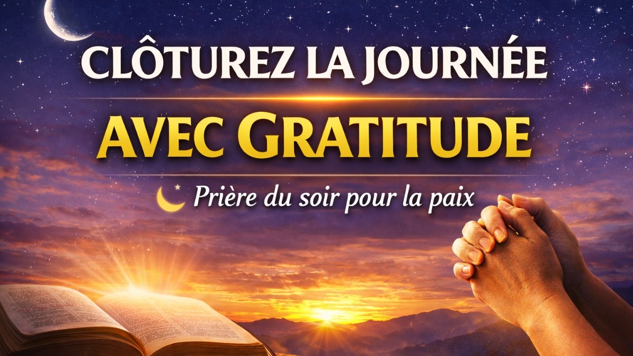 Clôturez cette journée avec gratitude 🌙 Prière puissante du soir pour la paix, les bénédictions