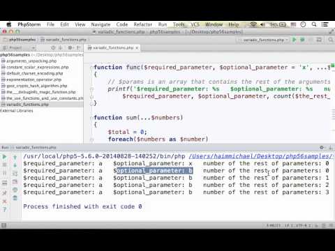 Variadic Function in PHP 5.6