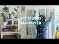 Art Studio Makeover Part 2/Studio Vlog/Declutter with me
