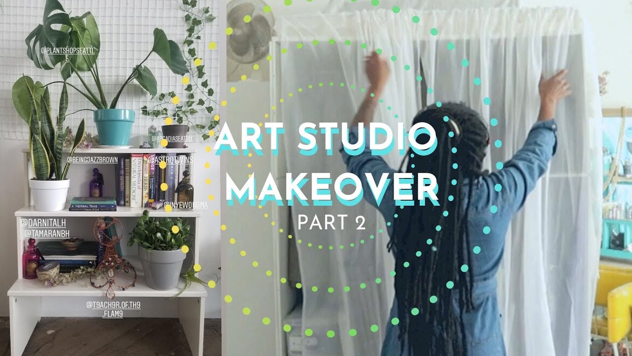 Art Studio Makeover Part 2/Studio Vlog/Declutter with me - YouTube