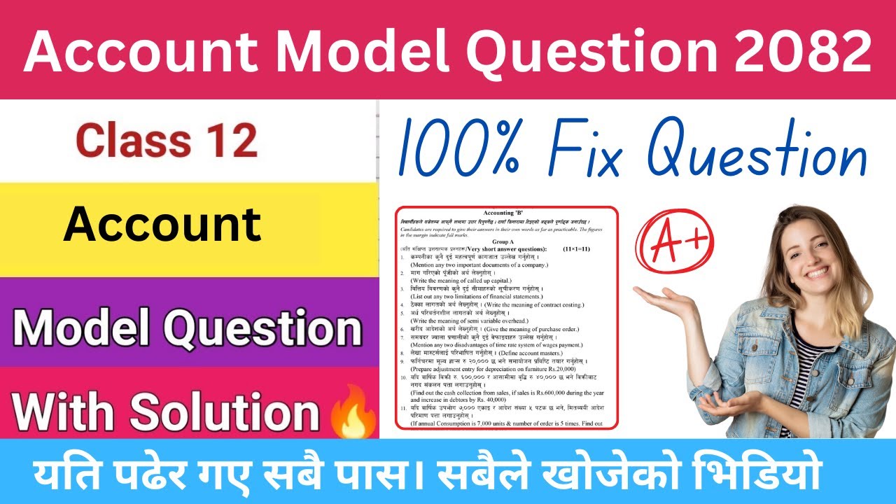 One shot Video 🔥✅🤯|| account model question 2082 || neb account model question 2082 with solution