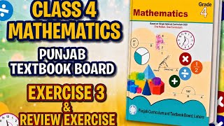 |Mathematics | Class 4 | Unit 7 Data Handeling| Exercise 3 & Review Exercise| PTB |