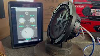 @KICKERAudio CWRT 8” Free Air Frequency Sweep!!! You Will Not Believe This!!