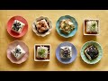 Japanese Cold Tofu (Hiyayakko) Tofu Mamezara Small Plates Presentation Idea Recipe) 豆皿豆腐 (簡単 冷奴 レシピ)
