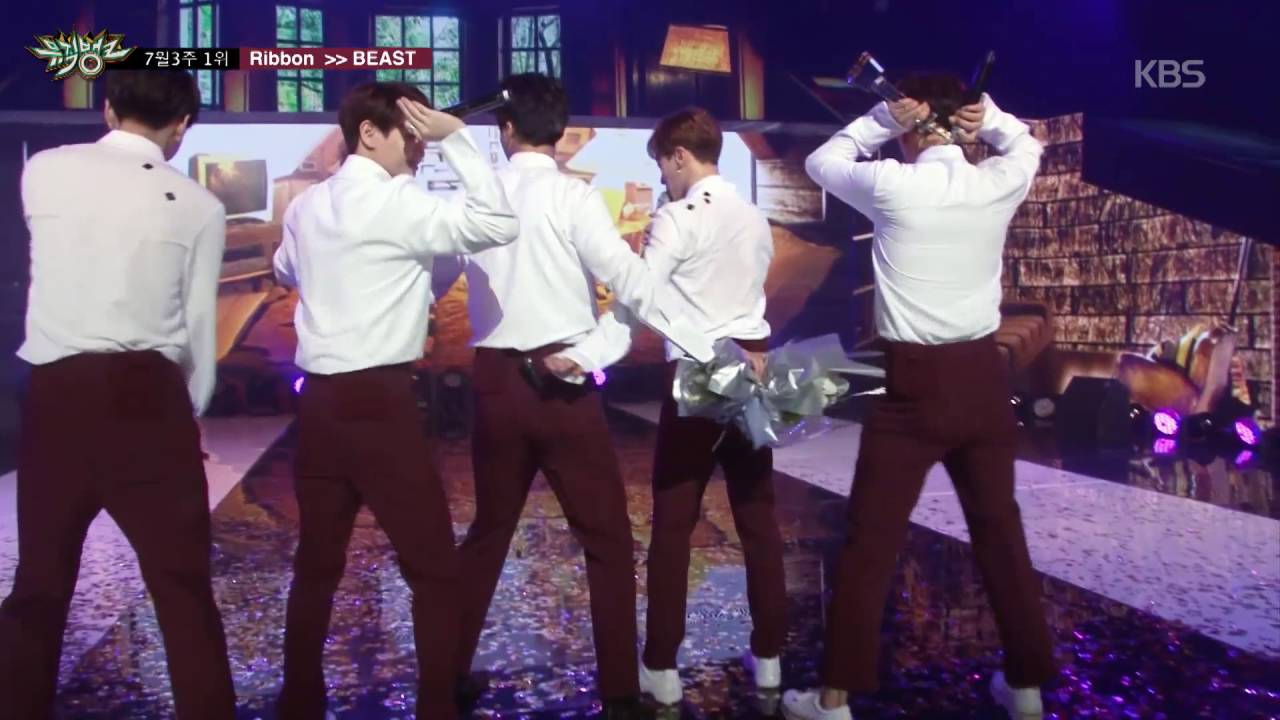 [뮤직뱅크]7월 3주 1위 BEAST-리본 세리머니Cut ㅣ KBS방송