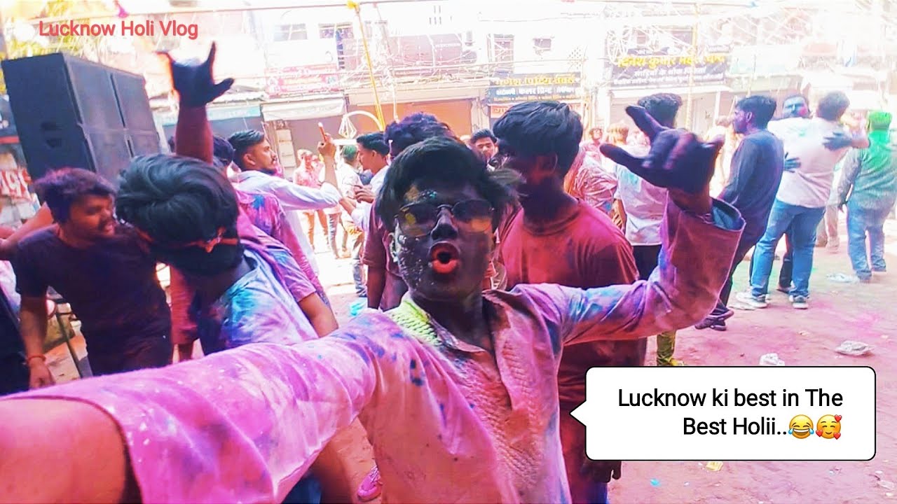 Bhai ke shat khela tagdi wali Holi😂 || #lucknowvlog 