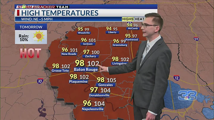 Baton Rouge weather forecast – 8/10/24: Lower humidity tomorrow before heat increases
