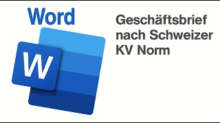 Briefgestaltung nach Schweizer KV Norm