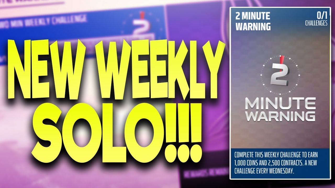 NEW WEEKLY 2 MINUTE WARNING SOLOS! FREE COINS AND CONTRACTS!| MADDEN 18 ULTIMATE TEAM NEW SOLO