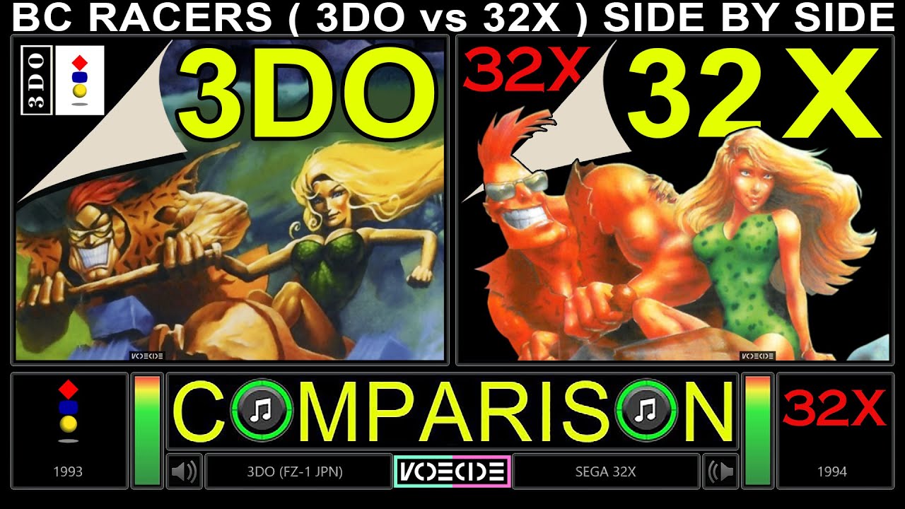 BC Racers (3DO vs Sega 32X) Side by Side Comparison | VCDECIDE - YouTube