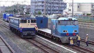 【M250−1,4全検出場】東大宮(操)到着−機回し-発車【EF65牽引】