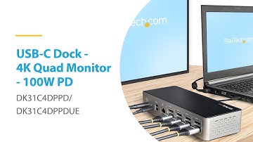 USB C Dock - 4K 60Hz Quad Monitor DisplayPort & HDMI - DK31C4DPPD/UE | StarTech.com
