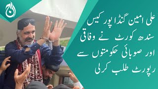 Ali Amin Gandapur case - SHC sought a report from the federal and provincial governments