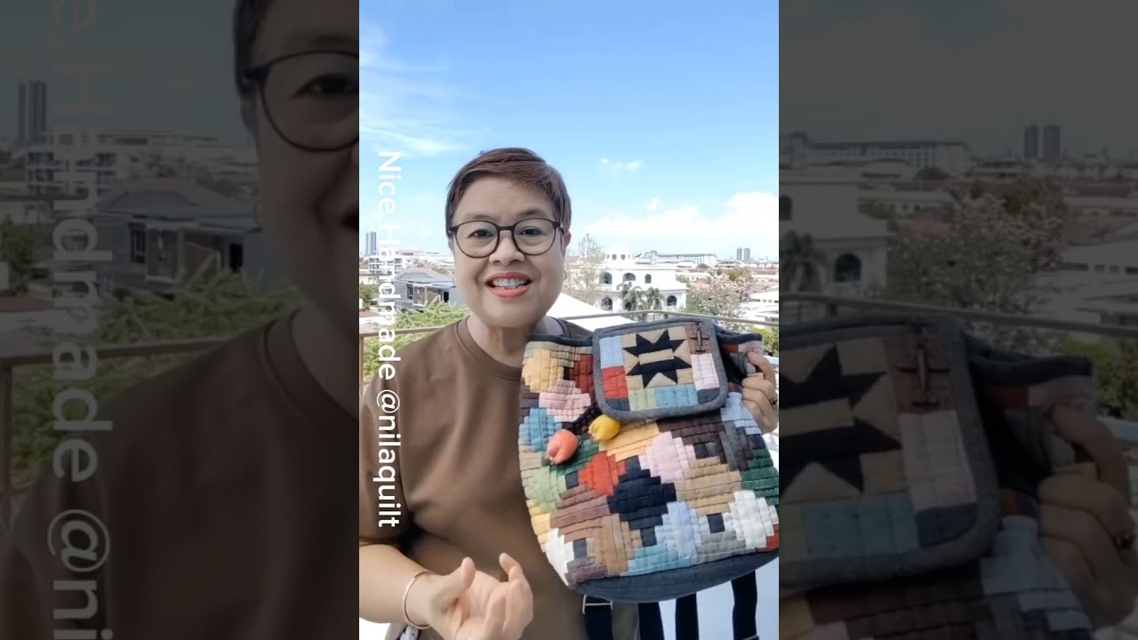 Paper Piecing Log -Cabin Block backpack #nilaquilt #howto #quilted #patchworkquilt 