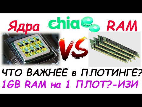 Влияние Потоков и Оперативной памяти на скорость плотинга Chia майнинг