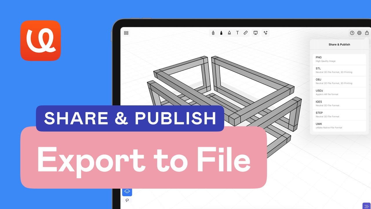 uMake Help - Share - Export to File - YouTube