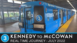 🚇 Toronto Transit Commission - Real Time Journey - Line 3 - Kennedy to McCowan