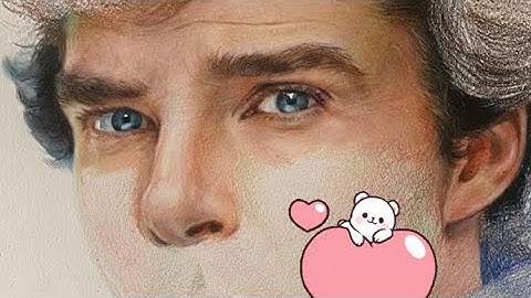 48: Colored Pencil Portrait Drawing Sherlock Holmes Benedict Cumberbatch time lapse