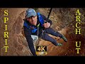 Hiking  rappeling spirit arch san rafael swell utah 4k ucinematic presentation