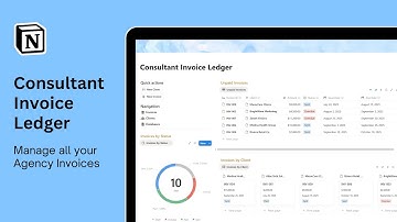 Notion Consultant Invoices & Finances Tracking System Tour ( FREE Download )