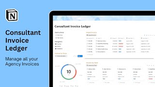 Notion Consultant Invoices & Finances Tracking System Tour ( FREE Download )