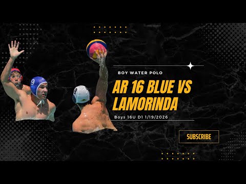 American River 16 Blue vs Lamorinda January 19, 2026 at American River College. Boys Water Polo 16U.