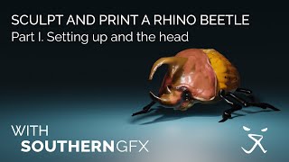 Rhino Beetle from VR modeling to 3D print | Part 1 – setting up and sculpting the head