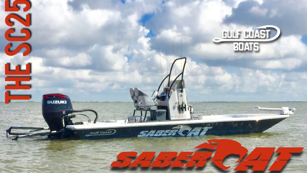 Texas Made, Skinny Running, Best High Performance Value Fishing Platform - SaberCat 25 - GCBB