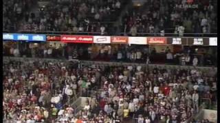 Anthem of Latvia singed by hockey fans